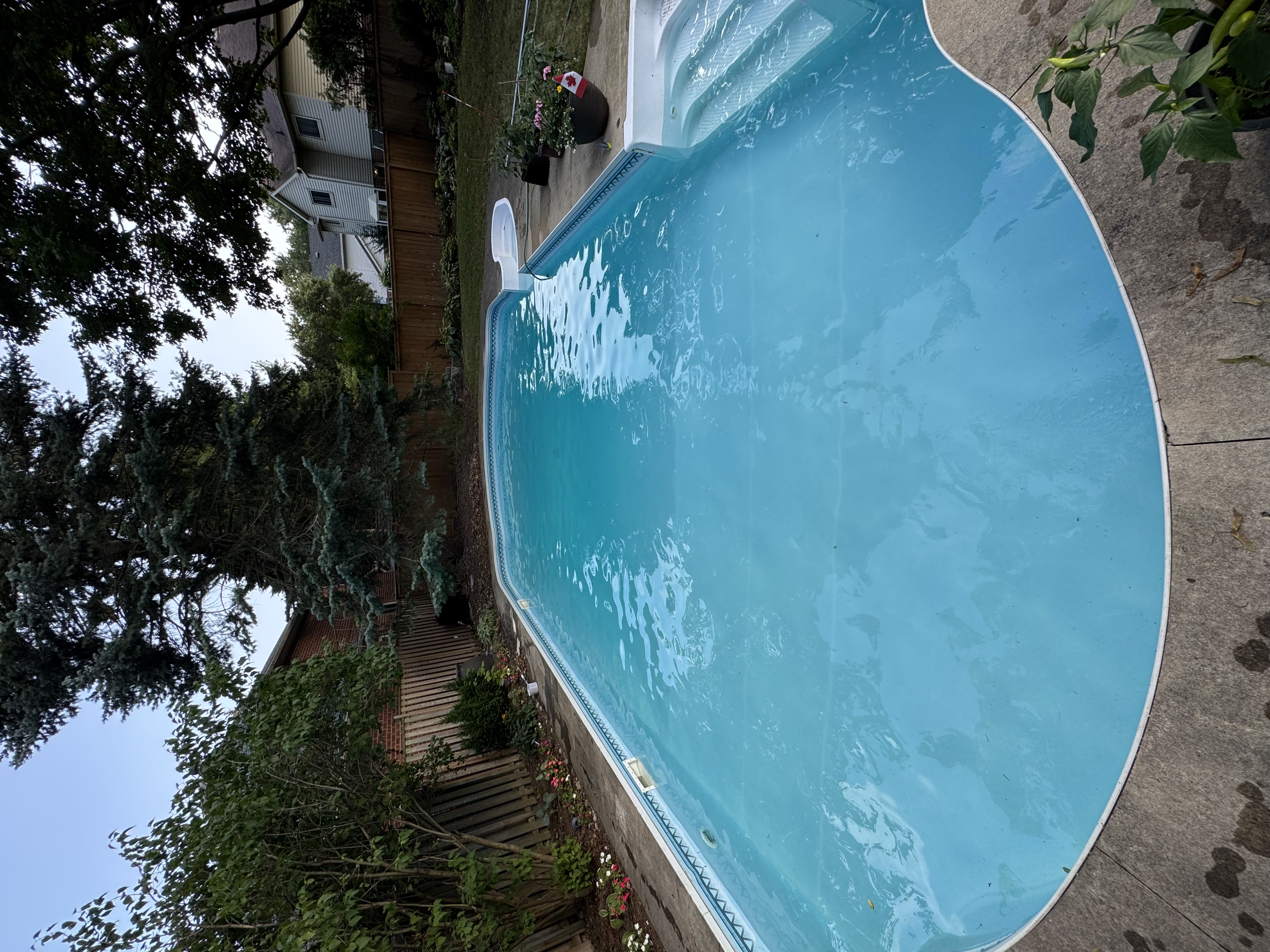 After &mdash; crystal clear pool